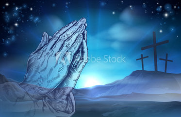 Praying Hands Fabric Wall Decals - Spiritual Hands