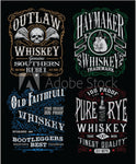 Whiskey Fabric, Custom Printed Panel, Whiskey Labels 5777 - Beautiful Quilt 