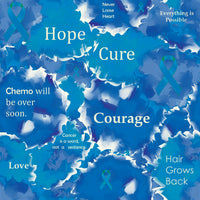 Cancer Fabric, Colon Cancer Fabric, Inspirational Words, Cotton or Fleece 7117 - Beautiful Quilt 