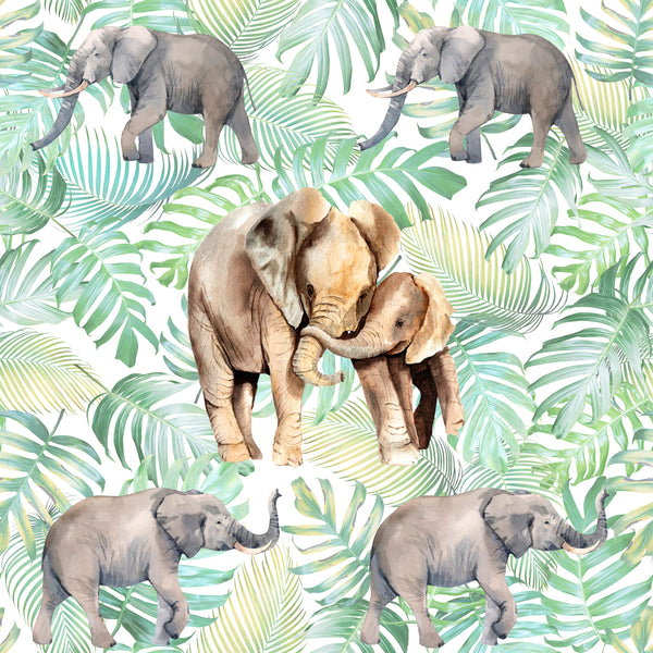 UniqueFabricPanels 13x13 inch Quilt Square, Cute Image of Baby Elephant,  Fabric Panel for Quilting, Baby Quilt Panel, Cotton Baby Panel, Blanket