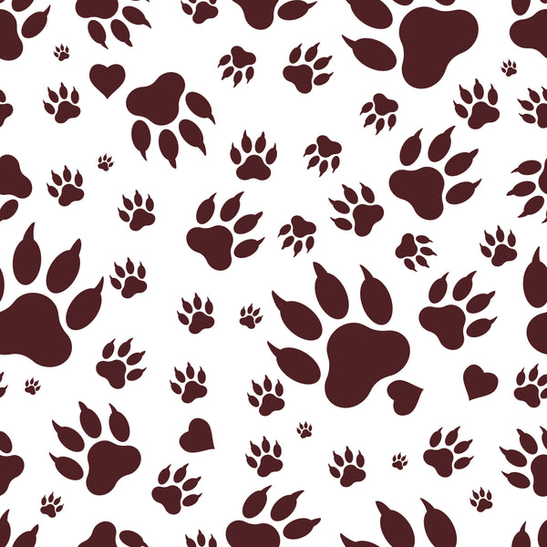 Bear Fabric, Brown Bear Paw Prints, Cotton or Fleece 3306 - Beautiful Quilt 