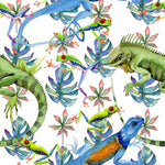 Reptile Fabric, Lizard Fabric with frogs, Cotton or Fleece, 4015 - Beautiful Quilt 
