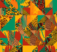 Ethnic Fabric Print, African Animal Fabric, Geometric, Cotton or Fleece, 3877 - Beautiful Quilt 