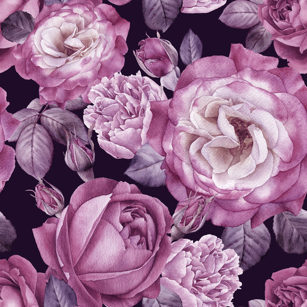 Flower Fabric, Maroon Rose Fabric, cotton or fleece 1563 - Beautiful Quilt 