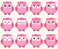 Baby Fabric, Pink Owl Fabric, Cotton or Fleece 2081 - Beautiful Quilt 