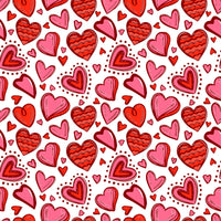 Heart Fabric, Valentine Fabric, Tossed Hearts, Cotton or Fleece, 3527 - Beautiful Quilt 