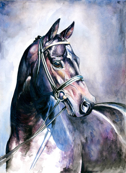Animal Fabric, Watercolor Horse Fabric 300 - Beautiful Quilt 