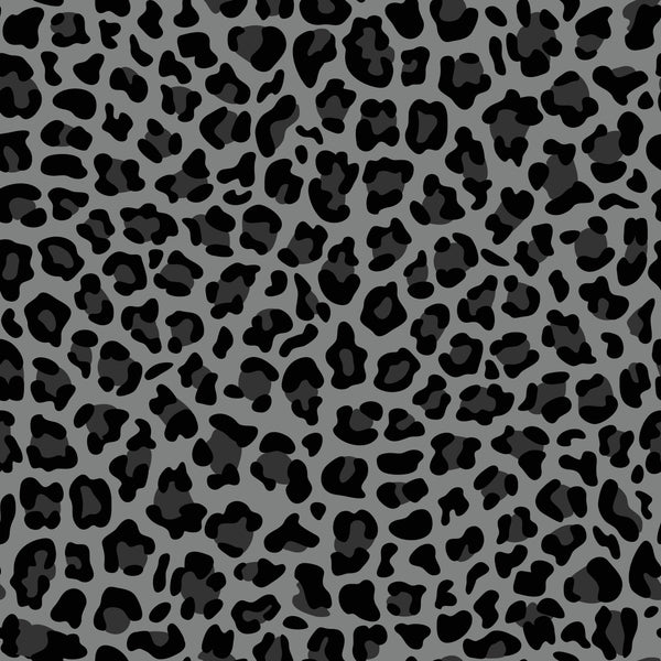 African Fabric, Black and Gray Leopard Fabric on Gray, Cotton or Fleece, 3505 - Beautiful Quilt 