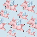 Pig Fabric, When Pigs Fly Fabric, Cotton or Fleece 1761 - Beautiful Quilt 