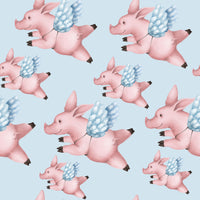 Pig Fabric, When Pigs Fly Fabric, Cotton or Fleece 1761 - Beautiful Quilt 