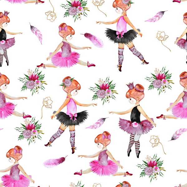 Children's Fabric, Ballet Fabric, Cute Little Girls Dancing, Cotton or Fleece 2199 - Beautiful Quilt 