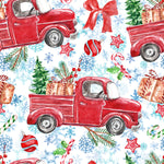 Christmas Fabric, Christmas Car Fabric, Cotton or Fleece 3330 - Beautiful Quilt 