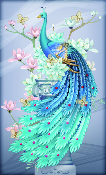 Bird Fabric, Peacock Fabric Panel - Beautiful Quilt 