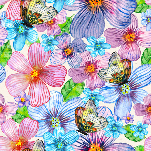 Bug Fabric, Butterfly Fabric, Flower Fabric, cotton or fleece 1582 - Beautiful Quilt 