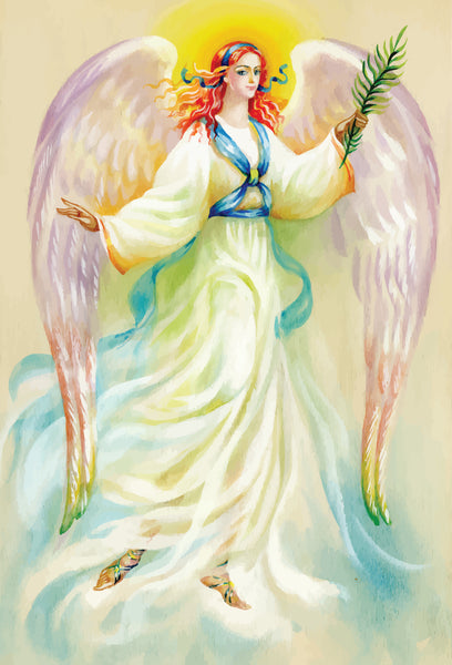 Angel Panel Religious Fabric, Angel Fabric Panel on Cream 10110 - Beautiful Quilt