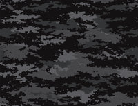 Cotton Twill Camouflage Black Fabric by the Yard