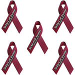 Sickle Cell Anemia Awareness Fabric, Maroon Ribbons, Cotton, Fleece or Canvas, 2235 - Beautiful Quilt 