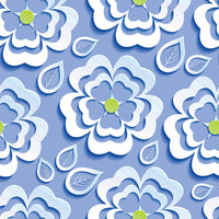 Flower Fabric, White Daisy on a blue background, Cotton or Fleece, 3543 - Beautiful Quilt 