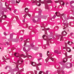 Breast Cancer Fabric, Tossed, Cotton or Fleece 1725 - Beautiful Quilt 