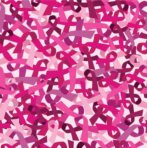 Breast Cancer Fabric, Tossed, Cotton or Fleece 1725 - Beautiful Quilt
