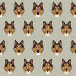 Dog Fabric, Collie Fabric, Collie Head, Cotton or Fleece 1323 - Beautiful Quilt 