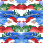 Christmas Fabric, Santa Fabric, Double Santa's, Cotton or Fleece, 2039 - Beautiful Quilt 