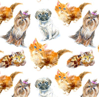 Dog Fabric, Cat Fabric, Dogs and Cats, Cotton or Fleece 1333 - Beautiful Quilt 