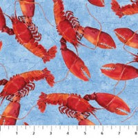 Beach Fabric, Lobster Fabric, Fresh Catch, Lobsters 7210 - Beautiful Quilt 