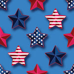 Patriotic Fabric, Star Fabric on Blue Background, Cotton or Fleece 2129 - Beautiful Quilt 