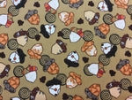Z Flower Fabric, Walk in the Woods, Acorn Fabric 7151 - Beautiful Quilt 