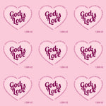 Religious Fabric, Scripture Fabric, "God is Love" 1st John 4:8, Cotton or Fleece 6000 - Beautiful Quilt 
