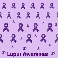 Lupus Awareness Fabric, Purple Ribbon Fabric for Lupus Awareness, 1344 - Beautiful Quilt 