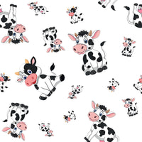 Children's Fabric Cartoon Cows, Cotton or Fleece 10015 - Beautiful Quilt 