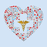 Medical Fabric, Heart Fabric filled with medical stuff, Cotton or Fleece 1680 - Beautiful Quilt 
