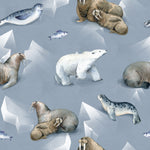 Ocean Fabric, Polar Bear, Walrus Fabric, Seal Fabric, Cotton or Fleece 3539 - Beautiful Quilt 