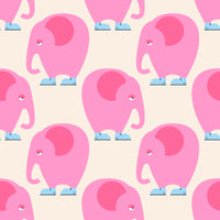 Children Fabric, Elephant Fabric Pink Girl Fabric Yardage, Cotton or Fleece 5757 - Beautiful Quilt 