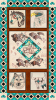 Wildlife Fabric South Western Fabric Spirit Panel 5047 - Beautiful Quilt 