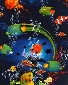Ocean Fabric Benartex Reef with Fish 4750 - Beautiful Quilt 