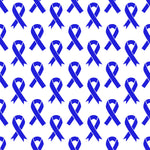 Cancer Fabric, Colon Cancer Fabric, PKU Fabric, Blue Ribbons Cotton or Fleece 5634 - Beautiful Quilt 