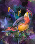 Bird Fabric, Beautiful Watercolor Bird Fabric 475 - Beautiful Quilt 