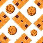 Sports Fabric, Basketball Fabric, Balls and Courts, Cotton or Fleece 1911 - Beautiful Quilt 