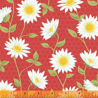 Flower Fabric Windham Oh Clementine mini flowers green 3951 - Beautiful Quilt 
