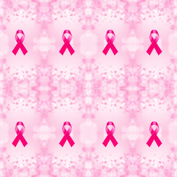 Cancer Fabric, Breast Cancer Ribbon Fabric, Pink Heart Fabric, Cotton ...