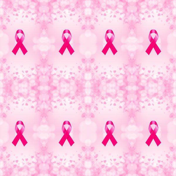 Cancer Fabric, Breast Cancer Ribbon Fabric, Pink Heart Fabric, Cotton or Fleece, 3791 - Beautiful Quilt 