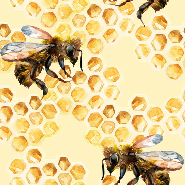 Bug Fabric, Bee Fabric, Bees with Honeycomb Fabric, Cotton or Fleece 1742 - Beautiful Quilt 