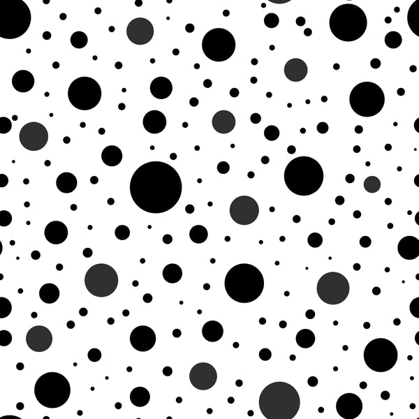 Black and White Fabric, Dots, cotton or fleece 1359 - Beautiful Quilt 