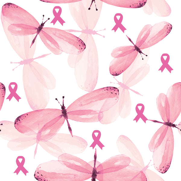 Breast Cancer Fabric, Dragonfly with Pink Ribbon, Cotton or Fleece 3370 - Beautiful Quilt 