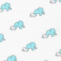 Flannel Fabric, Little Safari, Baby Animal Elephant Blue 4500 - Beautiful Quilt 