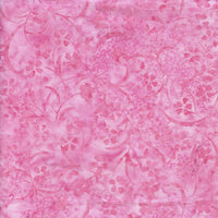 Batik Fabric Island Batik PInk Flowers Single Color 4031 - Beautiful Quilt 