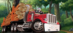 Truck Fabric, Construction Fabric, Lumber Truck 689 - Beautiful Quilt 